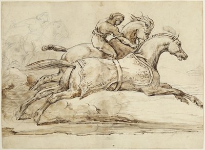 Scena dalla Corsa dei Cavalli Barberi da Theodore Gericault